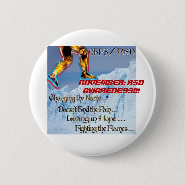 Badge Rond 5 Cm Jambe de CRP RSD (Devant)