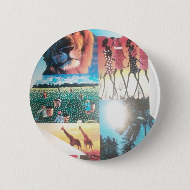 Badge Rond 5 Cm Jambo Kenya Hakuna Matata (Devant)