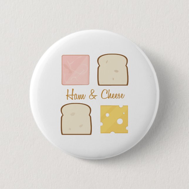 Badge Rond 5 Cm Jambon et fromage (Devant)