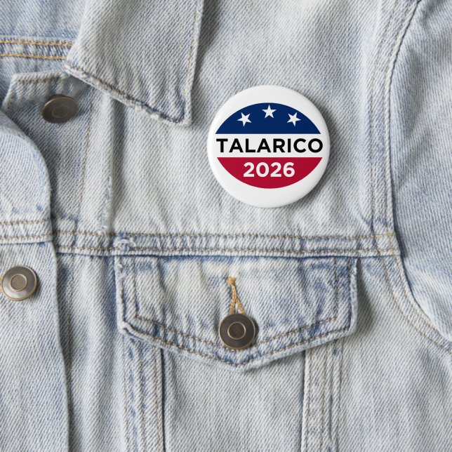 Badge Rond 5 Cm James Talarico 2026 Campaign Button (En situation)