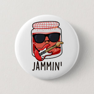 Badge Rond 5 Cm Jammin Funny Rocker Jam Pun