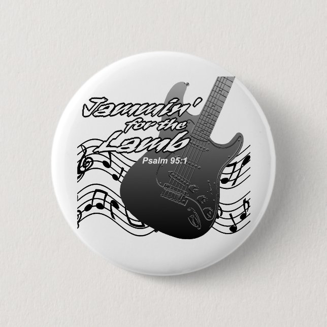 Badge Rond 5 Cm Jammin pour l'agneau (Devant)