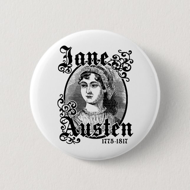 Badge Rond 5 Cm Jane Austen (Devant)