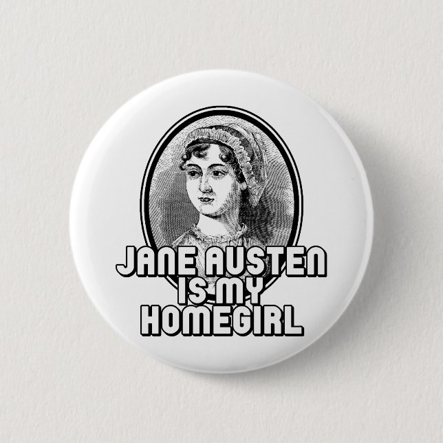 Badge Rond 5 Cm Jane Austen (Devant)
