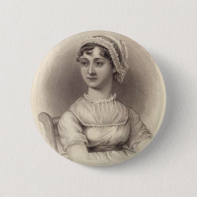 Badge Rond 5 Cm Jane Austen (Devant)