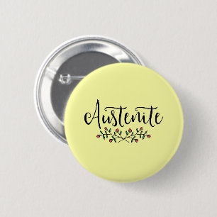 Badge Rond 5 Cm Jane Austen Floral Austenite