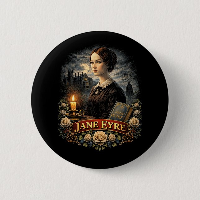 Badge Rond 5 Cm Jane Eyre (Devant)