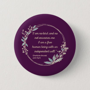 Badge Rond 5 Cm Jane Eyre Citation II - Style mignon
