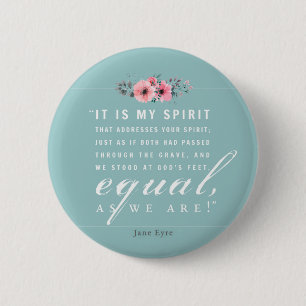 Badge Rond 5 Cm Jane Eyre - Comme Nous Sommes - Turquoise