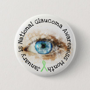 Badge Rond 5 Cm Janvier Bouton du mois national de sensibilisation