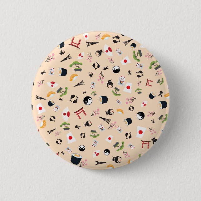 Badge Rond 5 Cm Japan famous icons (Devant)