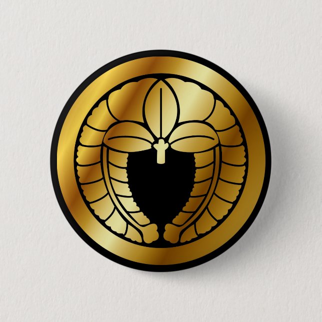 Badge Rond 5 Cm Japanese Family Crest (KAMON) Symbol (Devant)