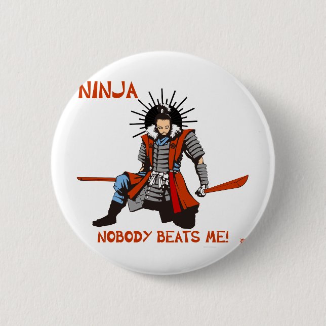 Badge Rond 5 Cm Japanese NINJA　忍者 (Devant)
