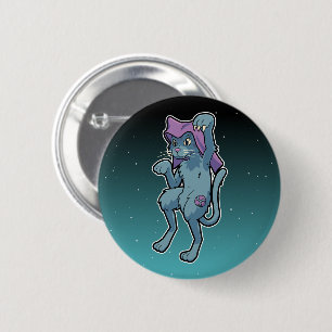 Badge Rond 5 Cm Japonais Bakeneko Yokai Chat