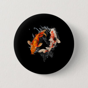Badge Rond 5 Cm Japonais Koi Fish I Koi Carp Pond Japon Tattoo