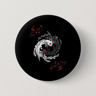 Badge Rond 5 Cm Japonais Yin Yang Axolotls Anime Graphique Axolo