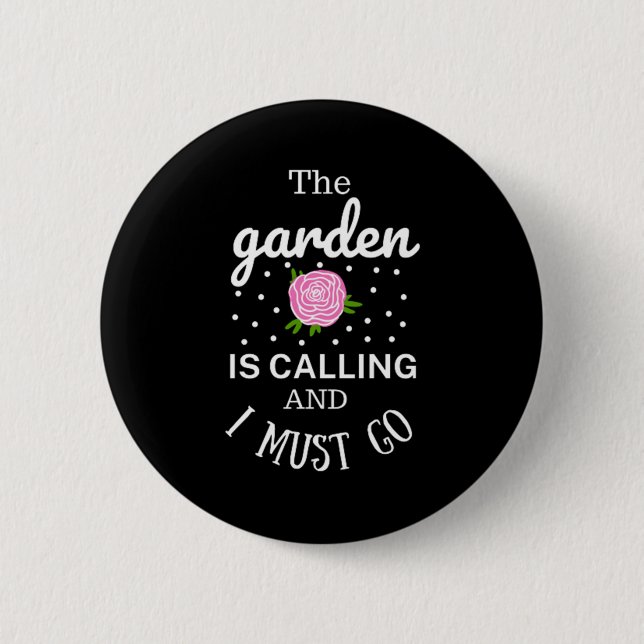 Badge Rond 5 Cm Jardin aux fleurs printanières (Devant)