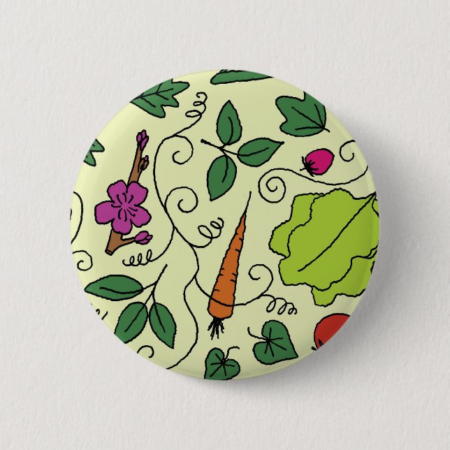 Badge Rond 5 Cm Jardin coloré (Devant)