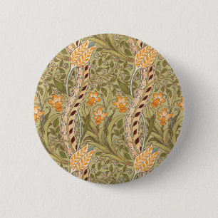 Badge Rond 5 Cm Jardin de jonquilles de William Morris Fleur Class