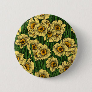 Badge Rond 5 Cm Jardin de la jonquille