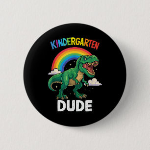 Badge Rond 5 Cm Jardin d'enfants Dino Anniversaire Troisième dinos