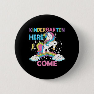 Badge Rond 5 Cm Jardin D'Enfants Ici Je Viens École Jardin D'Enfan
