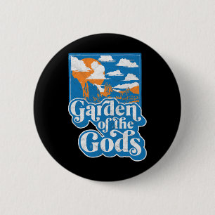 Badge Rond 5 Cm Jardin des Dieux Colorado Vintage 80s Escalade G