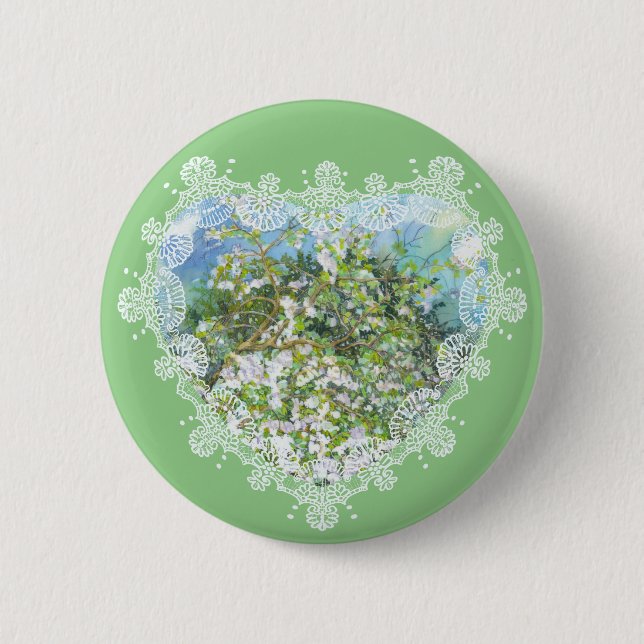 Badge Rond 5 Cm Jardin fleuri (Devant)