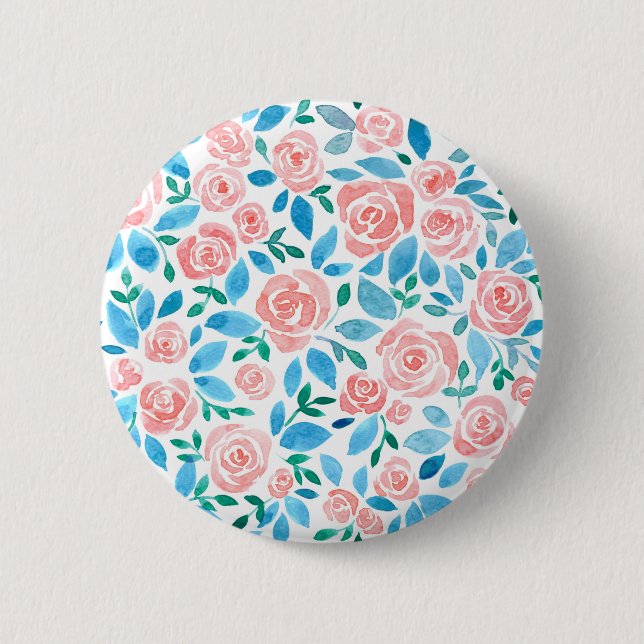 Badge Rond 5 Cm Jardin rose 2 (Devant)