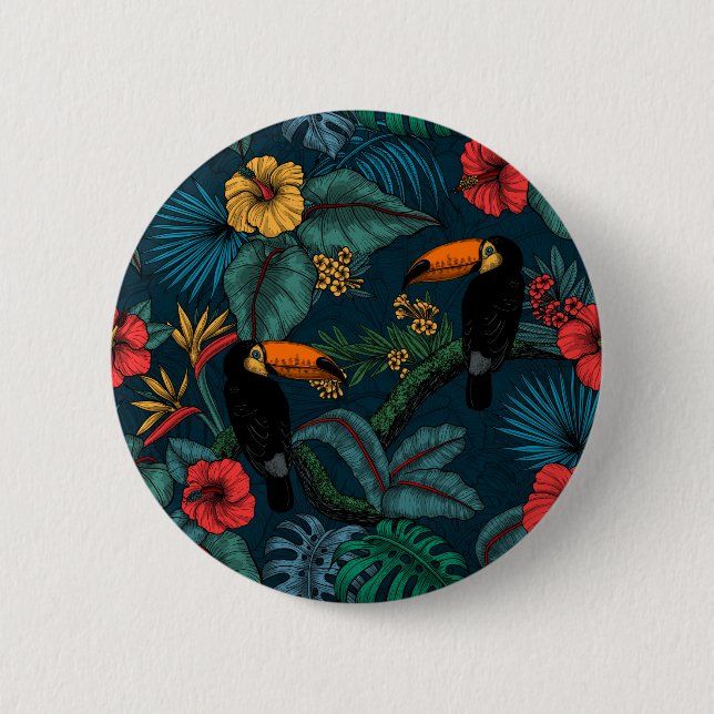 Badge Rond 5 Cm Jardin toucan 2 (Devant)
