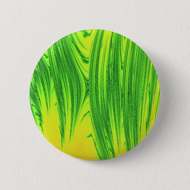 BADGE ROND 5 CM JARDIN VERT ET JAUNE PLANTES (Devant)