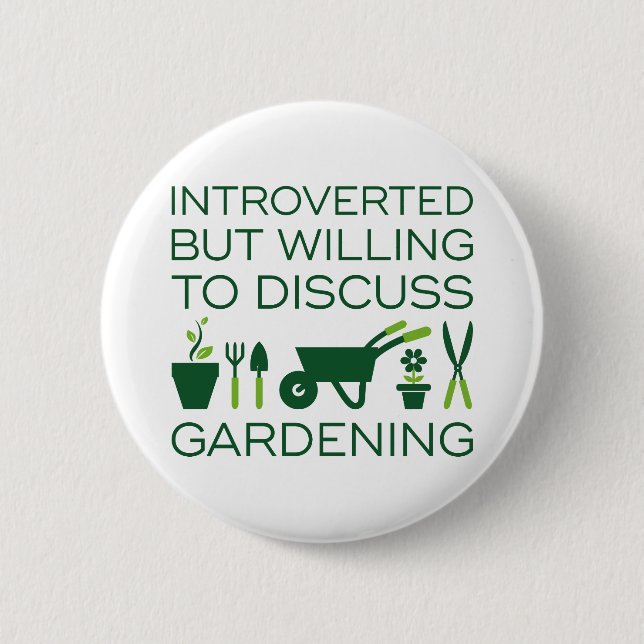 Badge Rond 5 Cm Jardinage introduit (Devant)