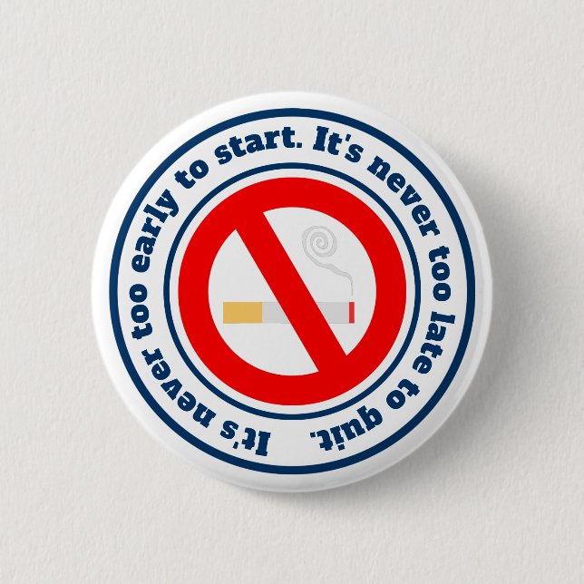 Badge Rond 5 Cm J'arrête de fumer des mots de motivation (Devant)