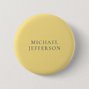 Badge Rond 5 Cm Jasmine & Gris Ardoise Minimaliste Moderne Simple