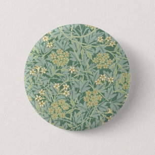 Badge Rond 5 Cm Jasmine jaune vert par William Morris