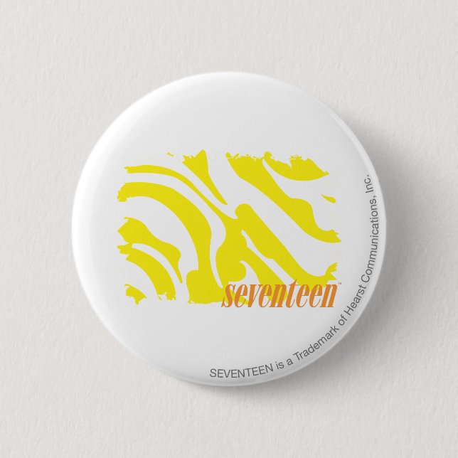 Badge Rond 5 Cm Jaune 2 de zèbre (Devant)