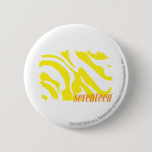 Badge Rond 5 Cm Jaune 2 de zèbre