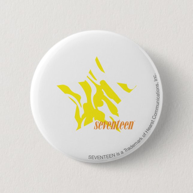 Badge Rond 5 Cm Jaune 3 de zèbre (Devant)