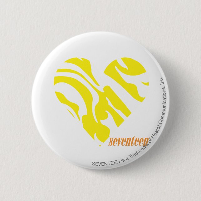 Badge Rond 5 Cm Jaune 4 de zèbre (Devant)