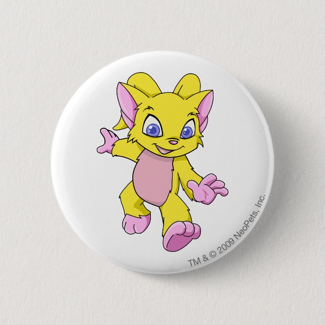 Badge Rond 5 Cm Jaune d'Acara (Devant)