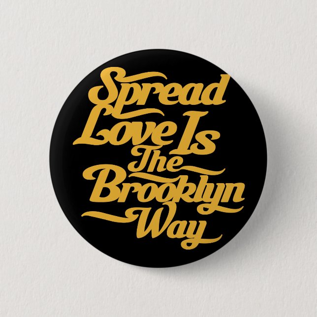 Badge Rond 5 Cm Jaune d'amour de Brooklyn (Devant)