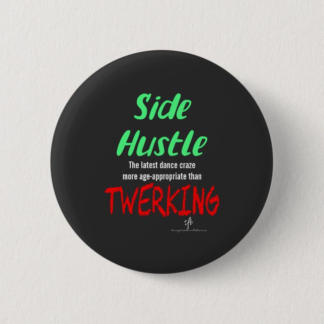 Badge Rond 5 Cm Jaune de côté contre Jaune vert de Twerking (Devant)