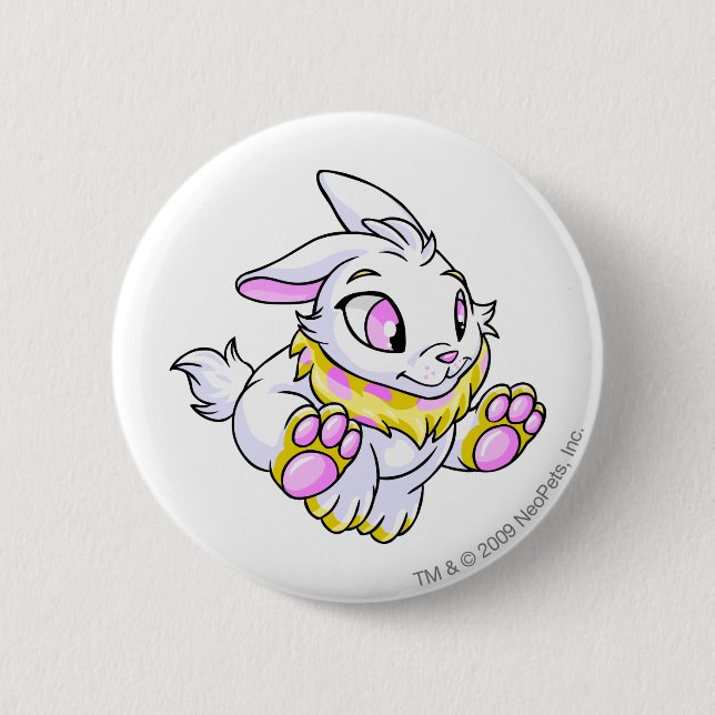 Badge Rond 5 Cm Jaune de Cybunny (Devant)