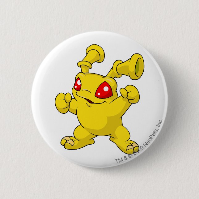Badge Rond 5 Cm Jaune de Grundo (Devant)