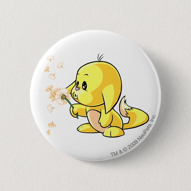 Badge Rond 5 Cm Jaune de Kacheek (Devant)
