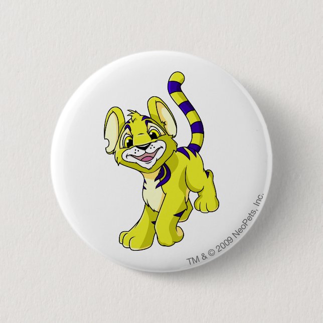 Badge Rond 5 Cm Jaune de Kougra (Devant)