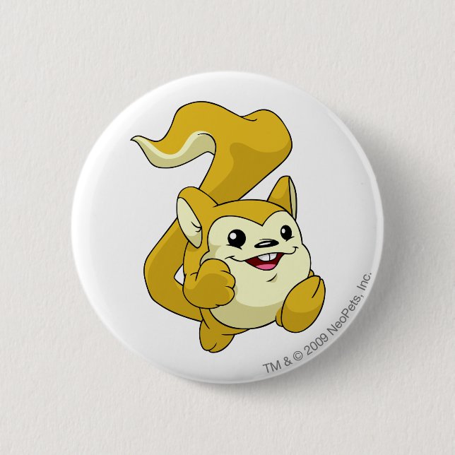 Badge Rond 5 Cm Jaune de Meerca (Devant)