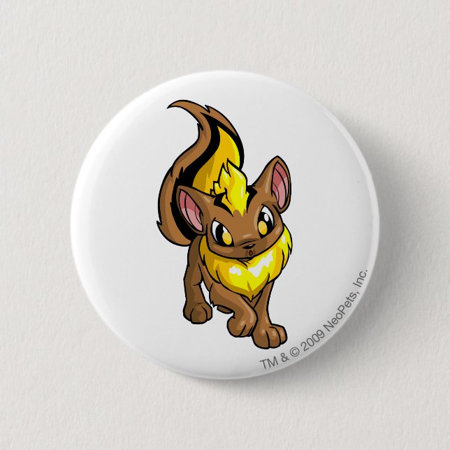 Badge Rond 5 Cm Jaune de Xweetok (Devant)