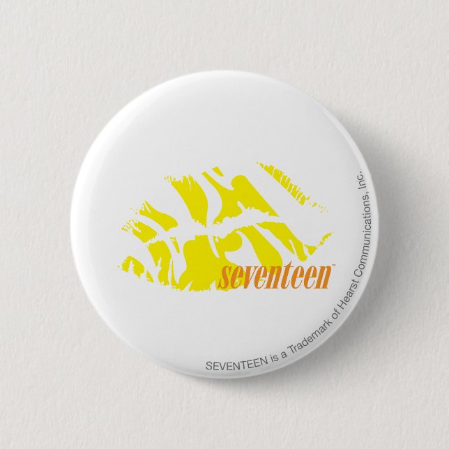 Badge Rond 5 Cm Jaune de zèbre (Devant)