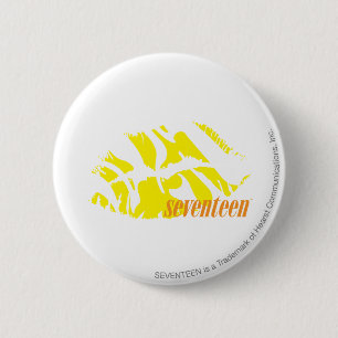 Badge Rond 5 Cm Jaune de zèbre